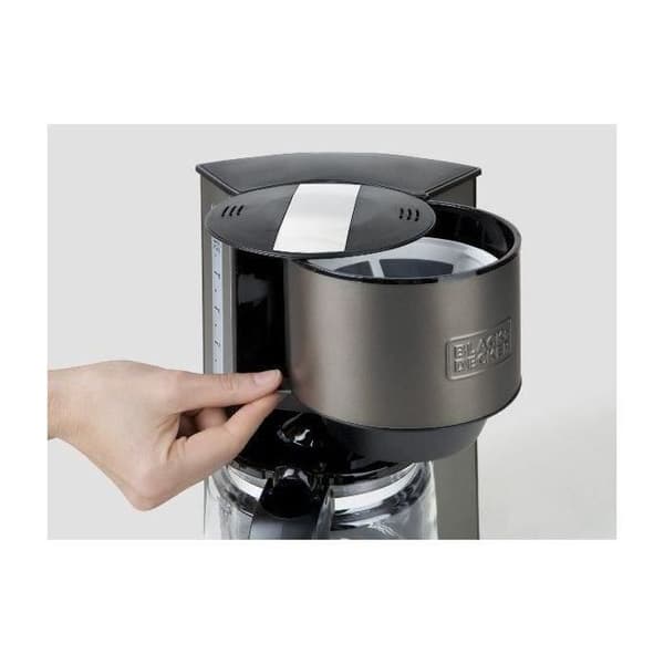 BLACK &amp; DECKER - Filterkaffebryggare - 10 koppar - 870W - rostfritt stål/svart - BXCO870E