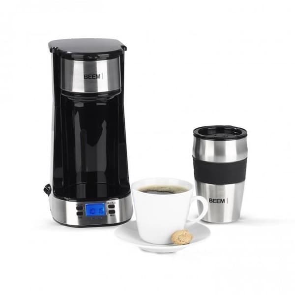 BEEM 03510 1510SR Kaffebryggare - Permanent filter - 750 W - 24h Timer - Rostfritt stål, Svart/Silver