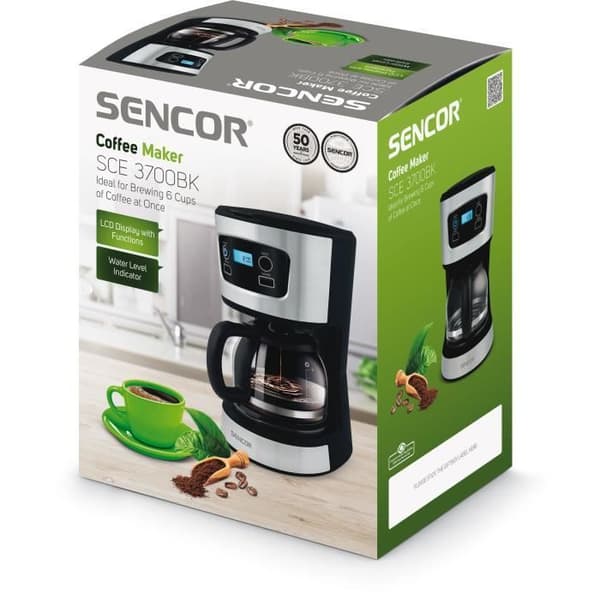 Kaffemaskin - SENCOR - SCE 3700BK - 0,75 L - 700 W - Svart