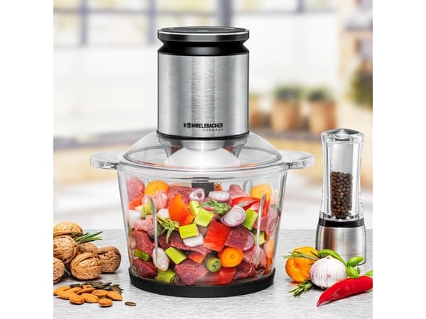 Rommelsbacher MZ 800, 2,7 L, Musta, Ruostumaton teräs, Lasi, Ruostumaton teräs, Ruostumaton teräs, Napit