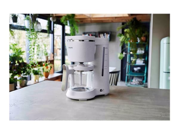 Philips Eco Conscious Edition HD5120/00 Suodatinkahvinkeitin, 1,2 litraa, Suodatinkahvinkeitin, 1,2 L, Jauhettu kahvi, 1000 W, Valkoinen