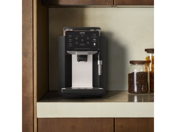 Krups Sensation EA910A, Espressomaskin, 1,7 l, Kaffe bønner, Innebygd kaffekvern, 1450 W, Sort, Kromfarget