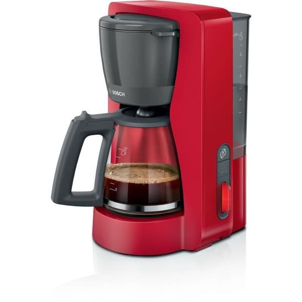 Filterkaffebryggare - BOSCH - TKA3M134 MyMoment - Röd - glaskanna - Aroma Plus-funktion - hålls varm i upp till 60 min