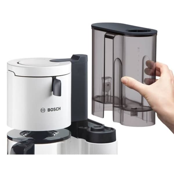 BOSCH TKA 8011 Styline filterkaffebryggare - 10 koppar - Vit/antracit