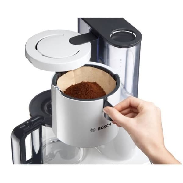 BOSCH TKA 8011 Styline filterkaffebryggare - 10 koppar - Vit/antracit
