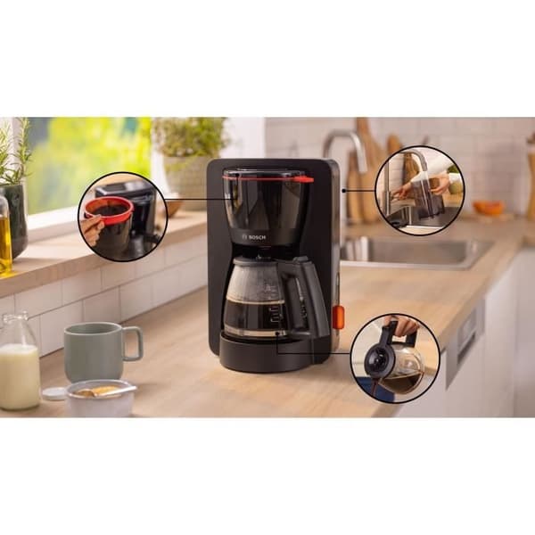 Filterkaffebryggare - BOSCH - TKA3M133 MyMoment - Svart - glaskanna - Aroma Plus-funktion - hålls varm i upp till 60 min