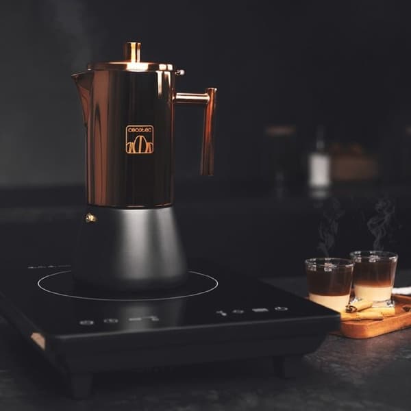 Cecotec Moking 1000 Italiensk kaffebryggare i rostfritt stål, Elegant design, Tål diskmaskin, 500 ml kapacitet, Kompatibel