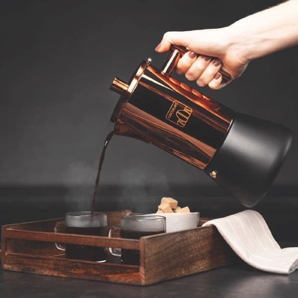 Cecotec Moking 1000 Italiensk kaffebryggare i rostfritt stål, Elegant design, Tål diskmaskin, 500 ml kapacitet, Kompatibel