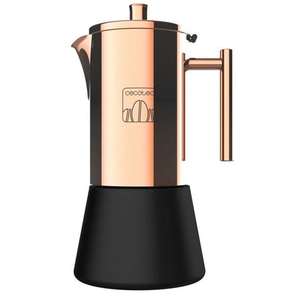 Cecotec Moking 1000 Italiensk kaffebryggare i rostfritt stål, Elegant design, Tål diskmaskin, 500 ml kapacitet, Kompatibel