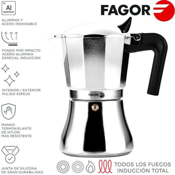 Expresso kaffebryggare - FAGOR - Cupy - Aluminium - 9 koppar - Induktionskompatibel
