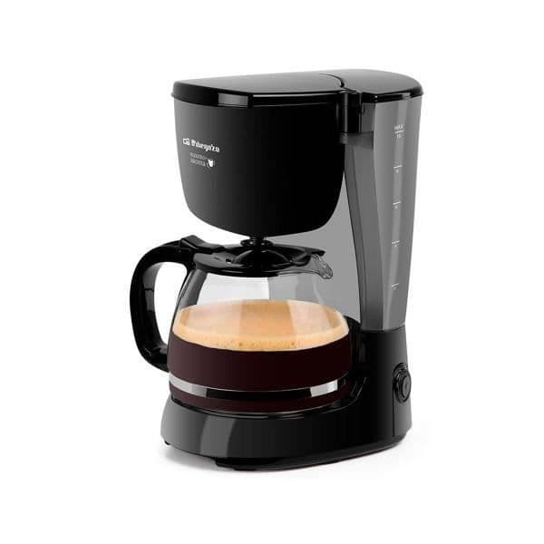 Orbegozo CG4061 filterkaffebryggare, svart finish, kapacitet 12 koppar, avtagbart permanent filter, tank med nivåindikator