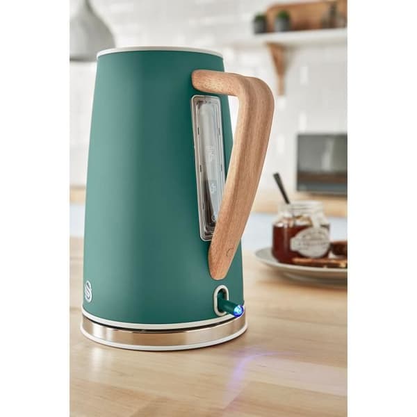 Frukostset Sladdlös vattenkokare 1,7 L brödrost 2 Nordic White SWAN STP2090GRENEU Verde 44355