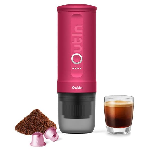 Portabel kaffebryggare - Outin - Nano - 7500 mAh - 20 bar - Röd