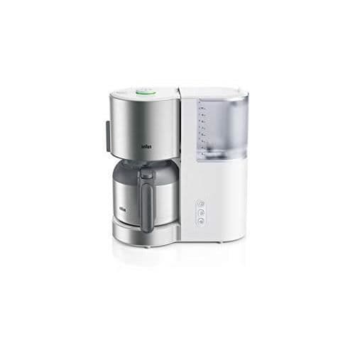 Braun KF 5105 WH - Filterkaffemaskin IDCollection med AromaSelect och 10 koppar termos 1000 W Vit/stainless steel