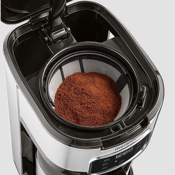 Digitalt isolerat filter kaffebryggare - MEDION - 900W - 1,2L - Silver