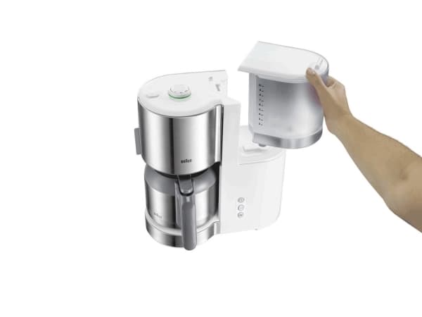 Braun IDCollection KF 5105 WH, Jauhettu kahvi, 1000 W, Ruostumaton teräs, Valkoinen