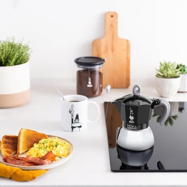 BIALETTI Induktion kaffebryggare Moka 2 koppar svart ny version