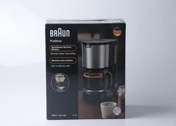 Kaffebryggare - BRAUN - KF 1500 BK PurShine - 10 koppar - Antidroppsystem - Värmebeständigt glas