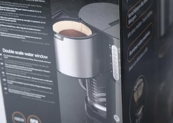 Kaffebryggare - BRAUN - KF 1500 BK PurShine - 10 koppar - Antidroppsystem - Värmebeständigt glas