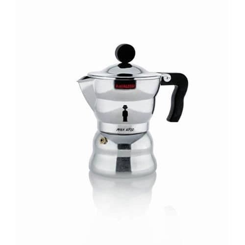 3-kopps mocka espressobryggare - ALESSI - Grå - Utbytbart filter - Avtagbar vattentank - Malet kaffe