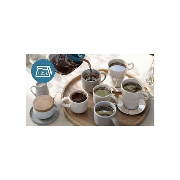 Kaffebryggare - PHILIPS - HD7411/70 - 1,25L - Automatisk avstängning - Permanent filter