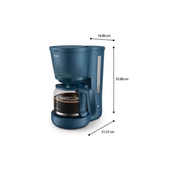 Kaffebryggare - PHILIPS - HD7411/70 - 1,25L - Automatisk avstängning - Permanent filter