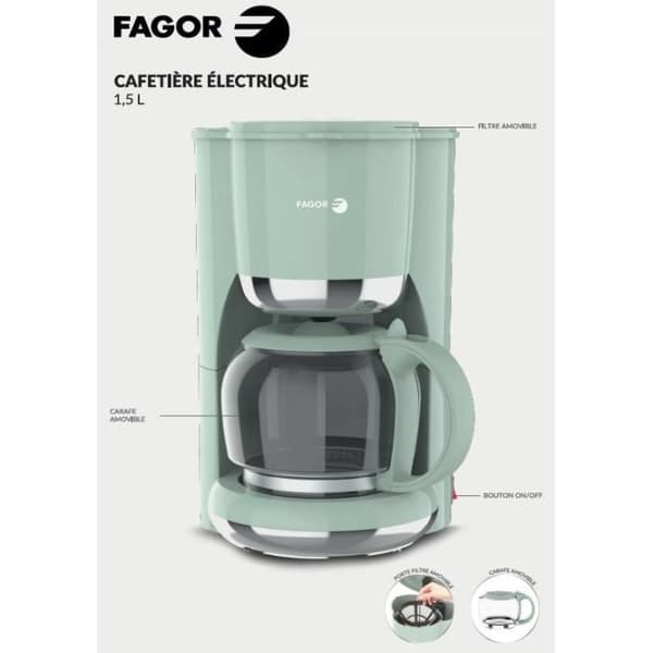 Filterkaffebryggare - FAGOR - FG1560 - 1,5L - 12 koppar - Håll värmen