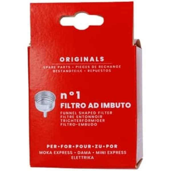 Trattfilter - BIALETTI - Moka Express kompatibel - 2 koppar - Aluminium - Utbytbar
