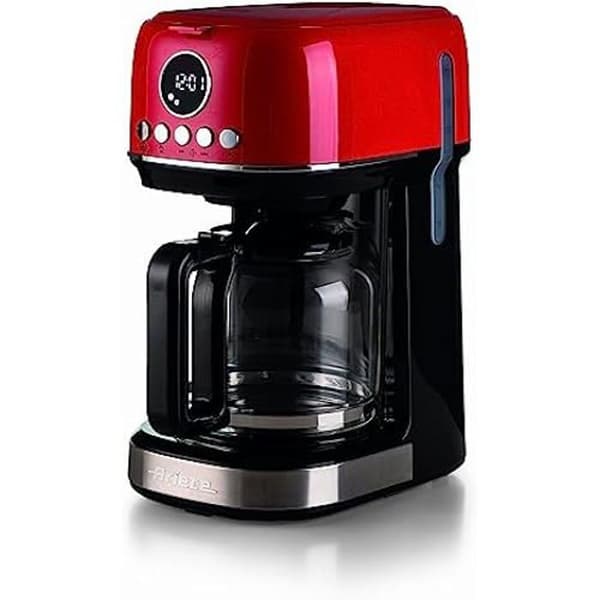Ariete 1396 Modern filterkaffebryggare, amerikanskt kaffe, Kapacitet upp till 15 koppar, Uppvärmd bas, LCD-skärm, Avtagbara filter