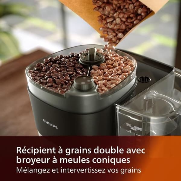 Filterkaffebryggare - PHILIPS - Allt-i-ett - Kvarn i konisk design - 1,25 L - Intelligent dosering