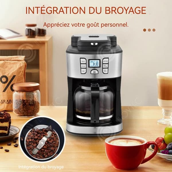 INN Kaffemaskin 1,8L 35x20x25cm elektrisk kaffebryggare mötesläge håll varm dropp kaffebryggare dropp kaffebryggare