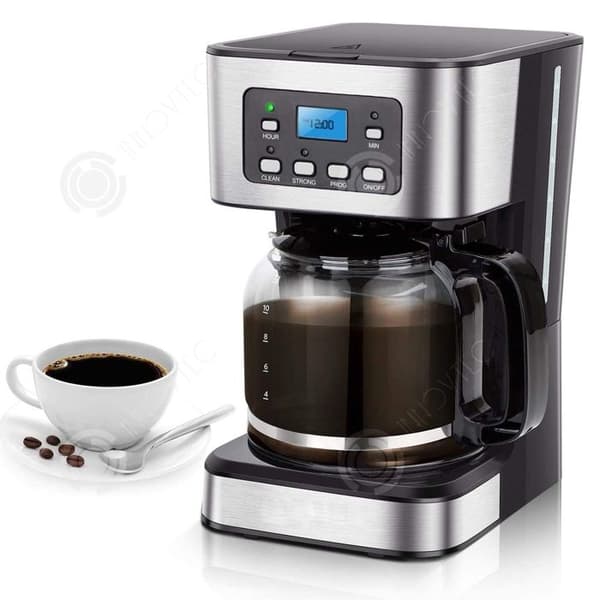 INN Kaffemaskin 1,5L 28x25x17cm elektrisk kaffebryggare 24 timmars tid håll värmen droppläge Levereras med ett uppkok