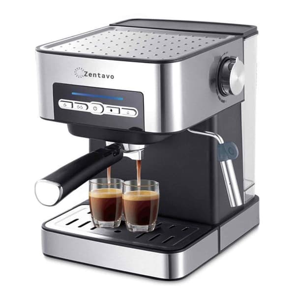 Zentavo Kaffemaskin 1,6L 64x53x33cm Elektrisk kaffebryggare Kaffebönkvarn Dubbel användning Portabilitetspulver Droppkaffebryggare
