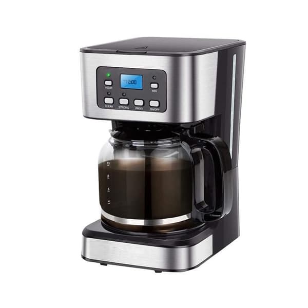 INN® kaffemaskin 1,5L 28x25x17cm elektrisk kaffebryggare 24h mötesläge håll varm droppkaffebryggare svart