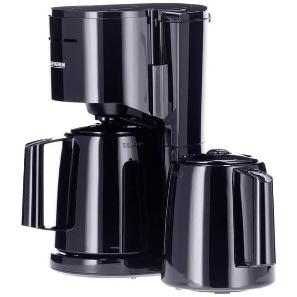 Severin KA 9307 Svart kaffebryggare Antal koppar=8 värmeavvisande kanna