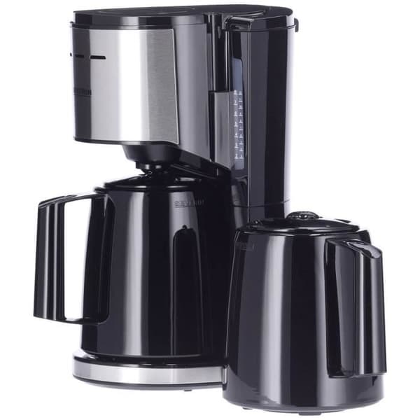 Severin KA 9308 Kaffebryggare rostfritt stål (borstad), svart Antal koppar=8 värmeavvisande kanna