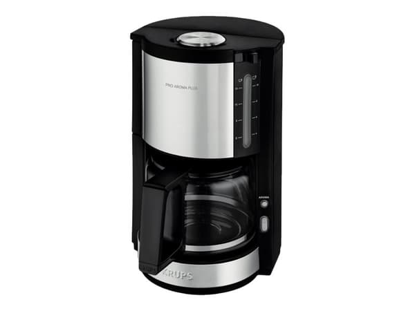 Krups Pro Aroma Plus KM 3210 - Kaffemaskin - 15 kopper - rustfritt stål / svart