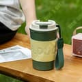 Miniatyrbild 2 av 4: TD® 400 ml tecknad kaffekopp Bärbar isoleringskopp med bärrep Bil 304 vattenkopp i rostfritt stål