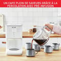 Miniatyrbild 5 av 5: TEFAL SENSE Programmerbar kaffebryggare med filter, vit, digital display, 10-15 koppar, 1,25L, automatisk avstängning 30 minuter CM693110