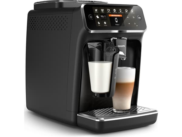 Philips 4300 series EP4341/51, Espressomaskin, 1,8 L, Kaffebønner, Kvernet kaffe, Innebygd kvern, 1500 W, Svart