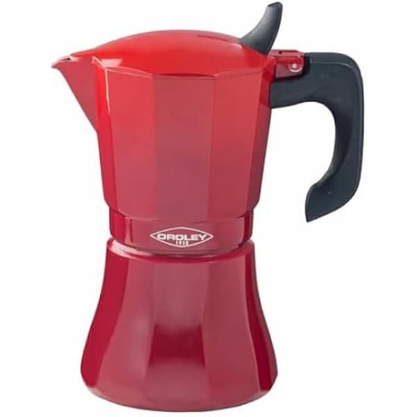 Italiensk kaffebryggare - OROLEY - Petra - 6 koppar - Röd - Tryck - Programmerbar