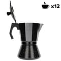 Miniatyrbild 3 av 6: Cafetera Expresso Moka 12 Koppar Stor Kapacitet Eisenbach Svart