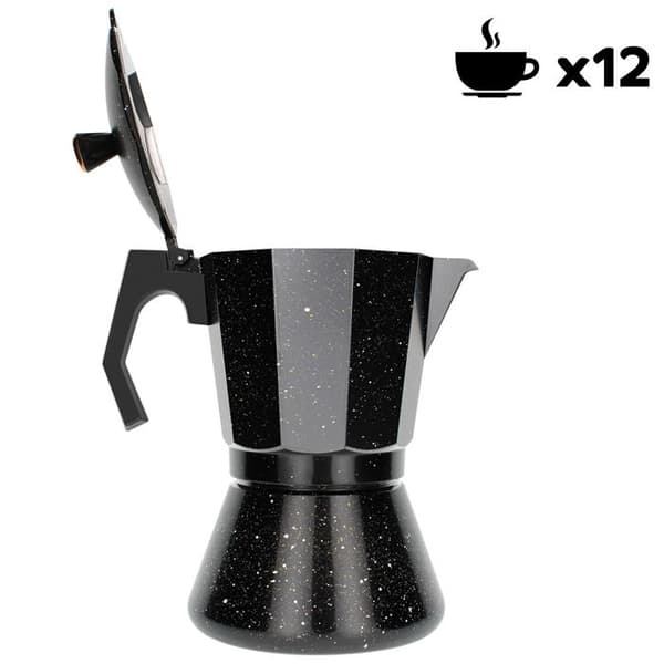 Cafetera Expresso Moka 12 Koppar Stor Kapacitet Eisenbach Svart