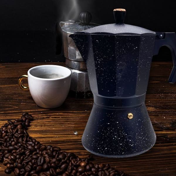 Cafetera Expresso Moka 12 Koppar Stor Kapacitet Eisenbach Svart