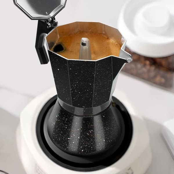 Cafetera Expresso Moka 12 Koppar Stor Kapacitet Eisenbach Svart