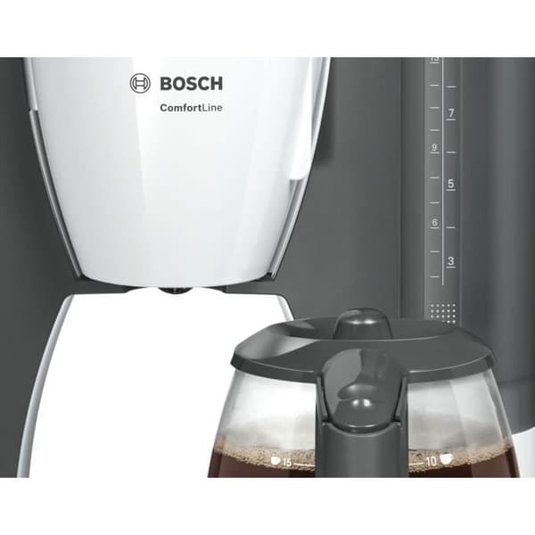 BOSCH TKA6A041 filterkaffebryggare - Vit - 1200W - 1,25L - Aroma+ - EasyDescale 3