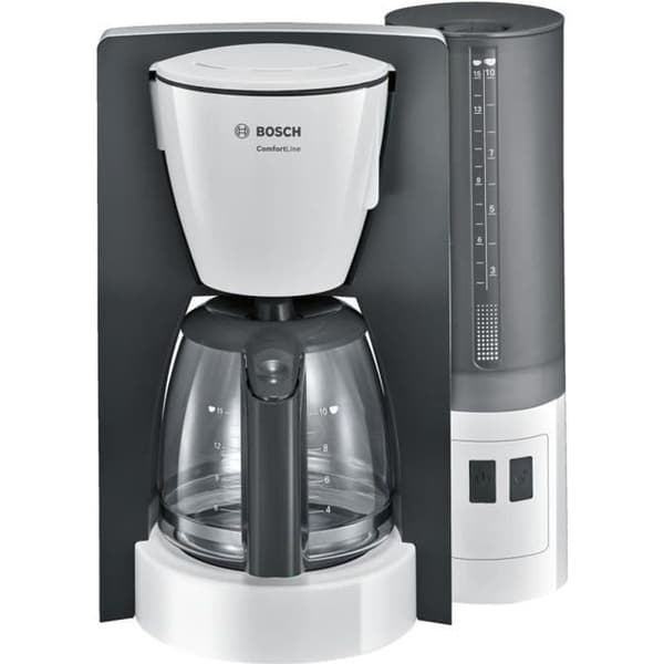 BOSCH TKA6A041 filterkaffebryggare - Vit - 1200W - 1,25L - Aroma+ - EasyDescale 3