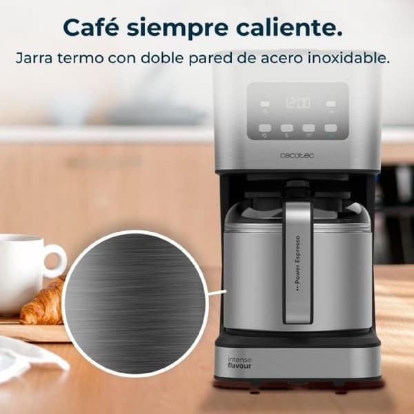 Filterkaffebryggare - CECOTEC - Coffee 66 Drop &amp; Thermo Time - 10 koppar - 950 W - Anti-dropp