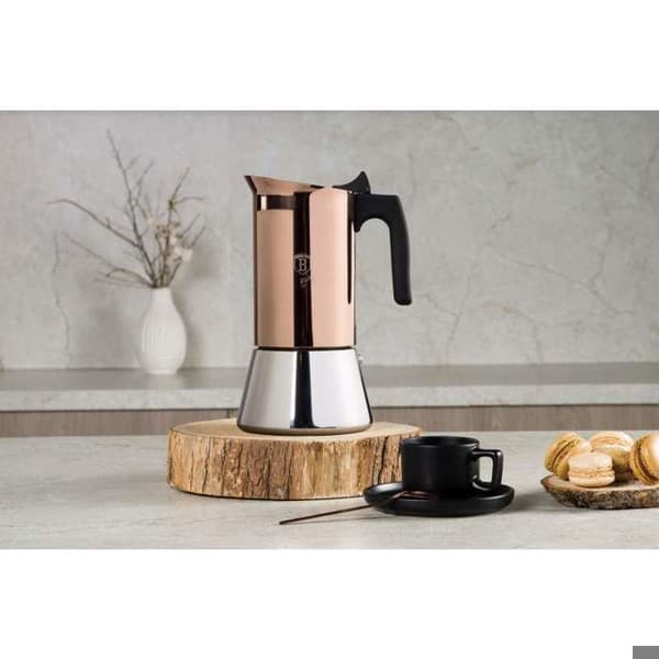 Cafetiera Moka - BERLINGERHAUS - BH-8550 - Rostfritt stål - 9 koppar - Roséguld Metallic Line
