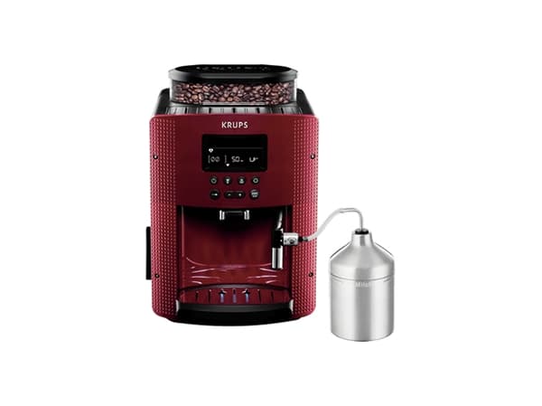 Krups Essential EA816570, Espressomaskin, 1,7 l, Kaffe bønner, Innebygd kaffekvern, 1450 W, Rød